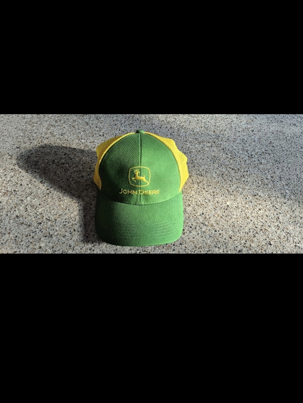 Vintage John Deere Mesh Trucker Hat Snapback K-Products Green Yellow Patch Cap